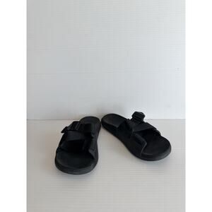 Chaco Sandals Womens 7 Chillos Slide Black Slip On Open Toe Comfort Casual Flats